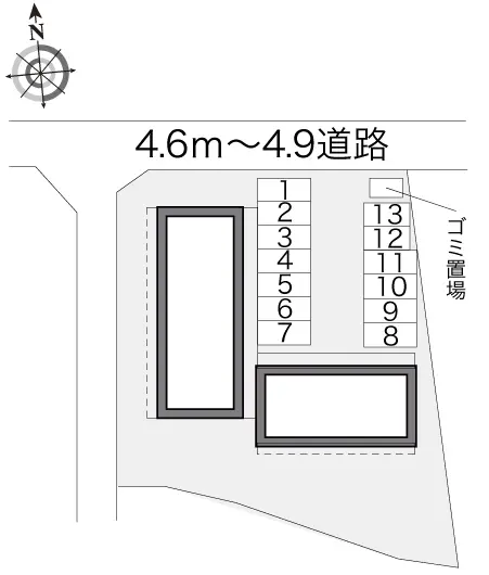 ★手数料０円★筑紫野市二日市西２丁目　月極駐車場（LP）